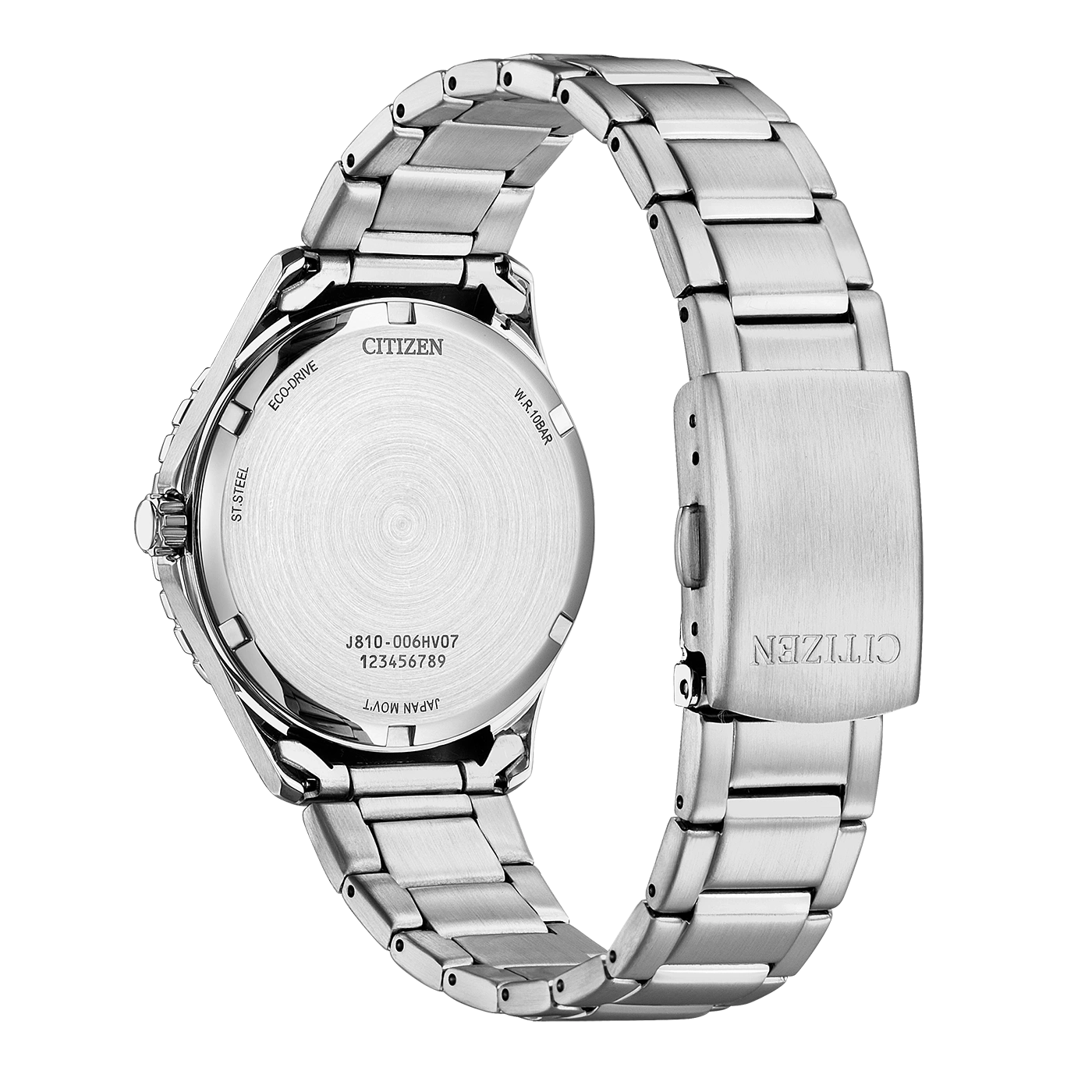 Citizen-Uhr, Edelstahl, Eco-Drive, J810-006HV07, 10 BAR Wasserdichtigkeit