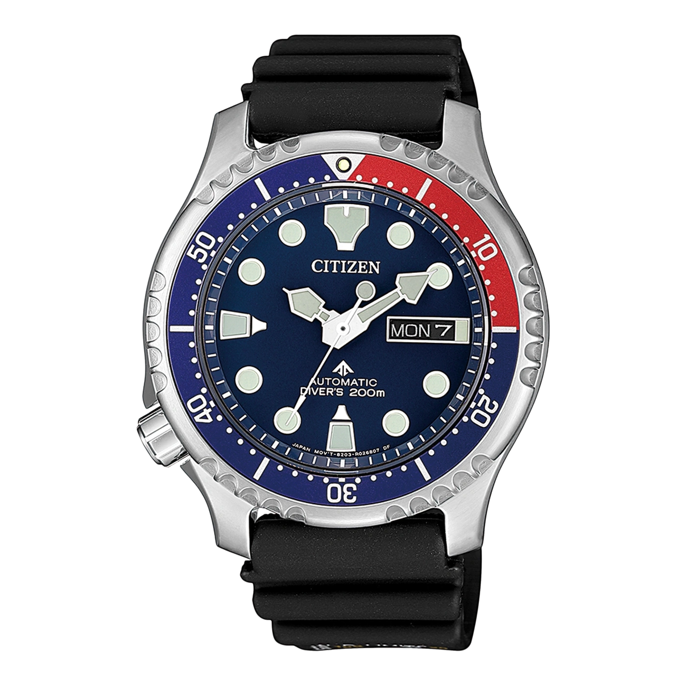 NY0086-16LC Herren Gummiband (Urethan) blau ø 42mm