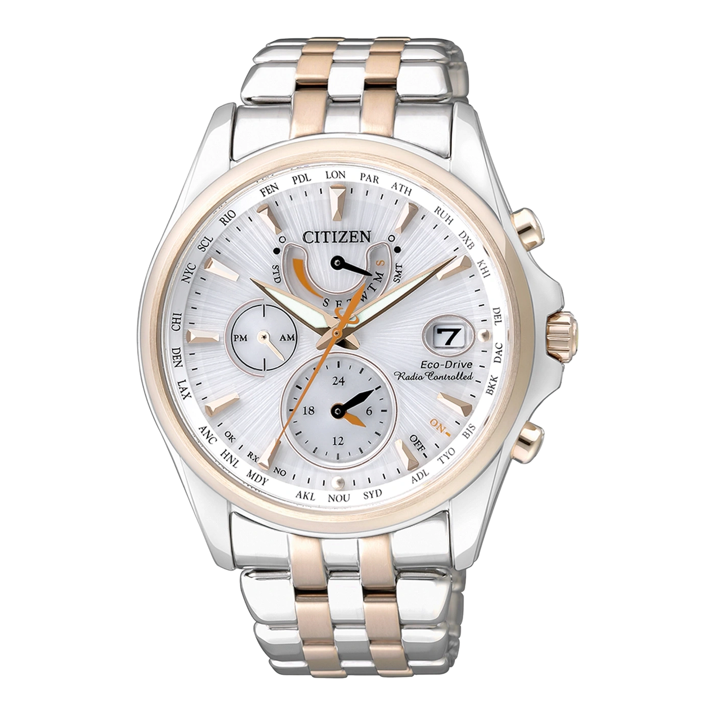 FC0014-54A Damen Stahl / tw. Gold plat. | weiß | ø 39mm