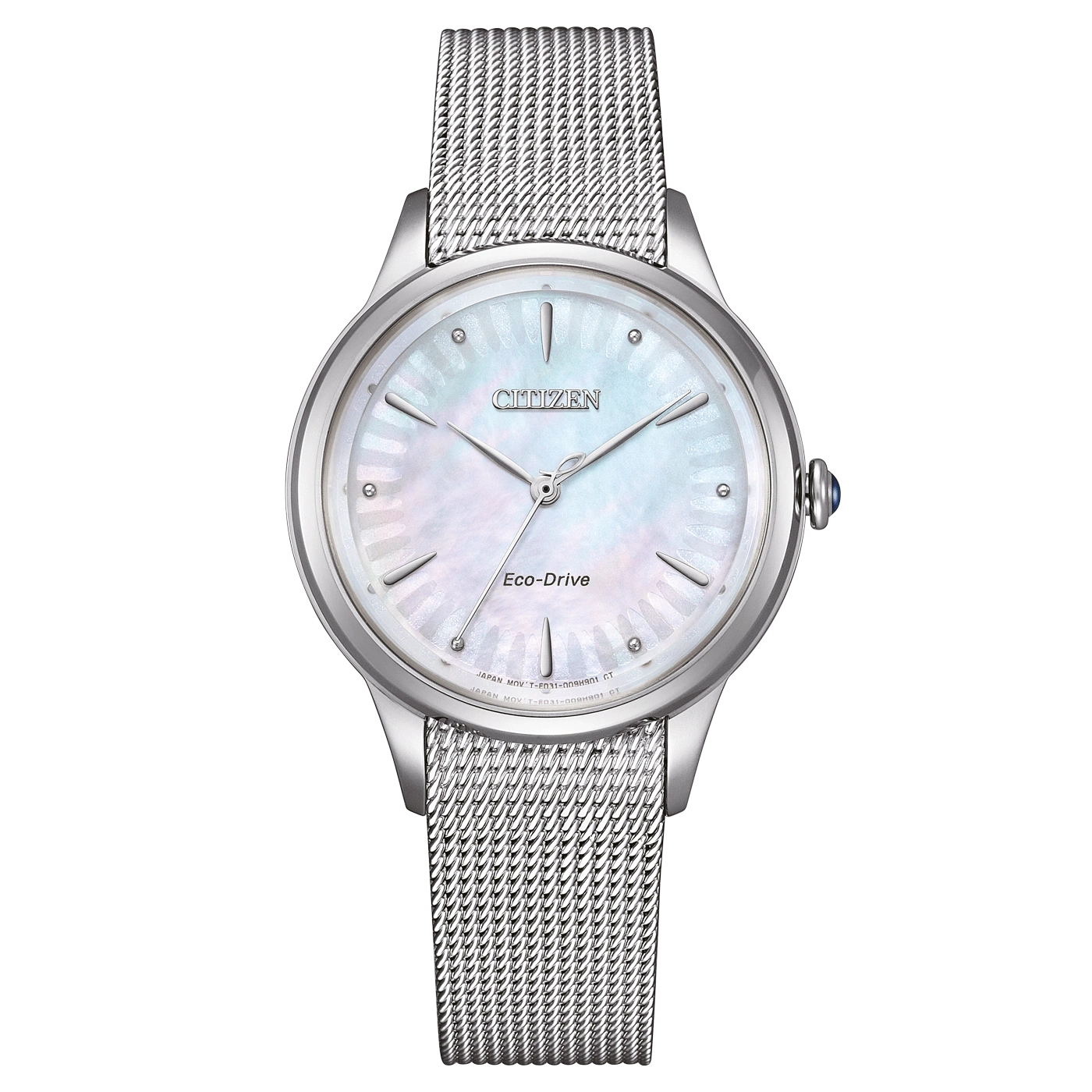 EM1150-86D Damen Edelstahl perlmutt weiß ø 32mm