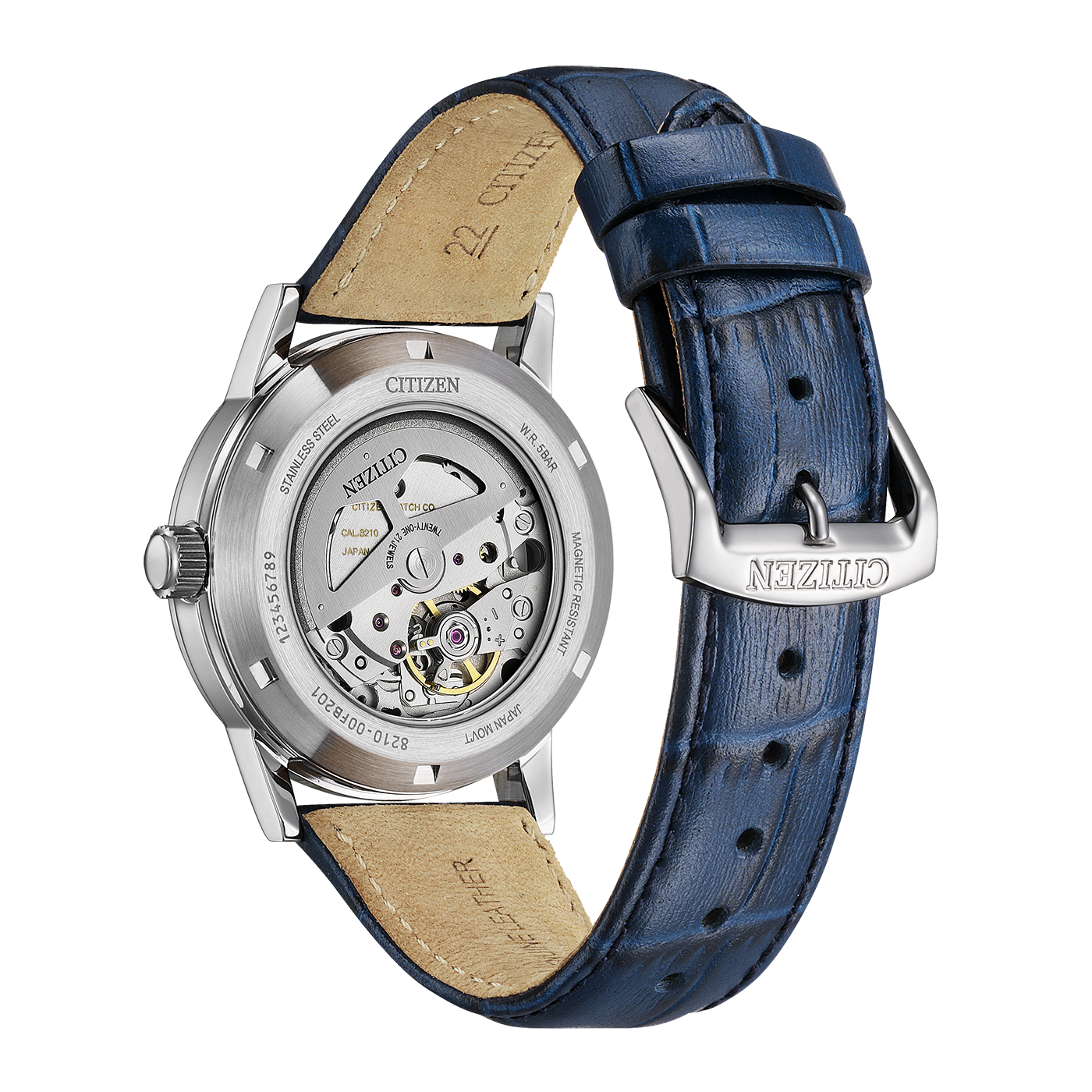 NJ0210-13L Herren Leder blau ⌀ 40mm