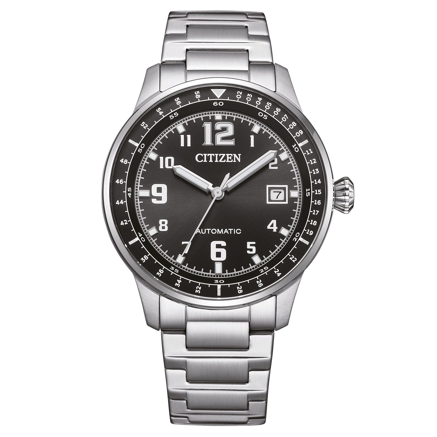 NJ0190-51E Herren Edelstahl | schwarz | ø 40mm