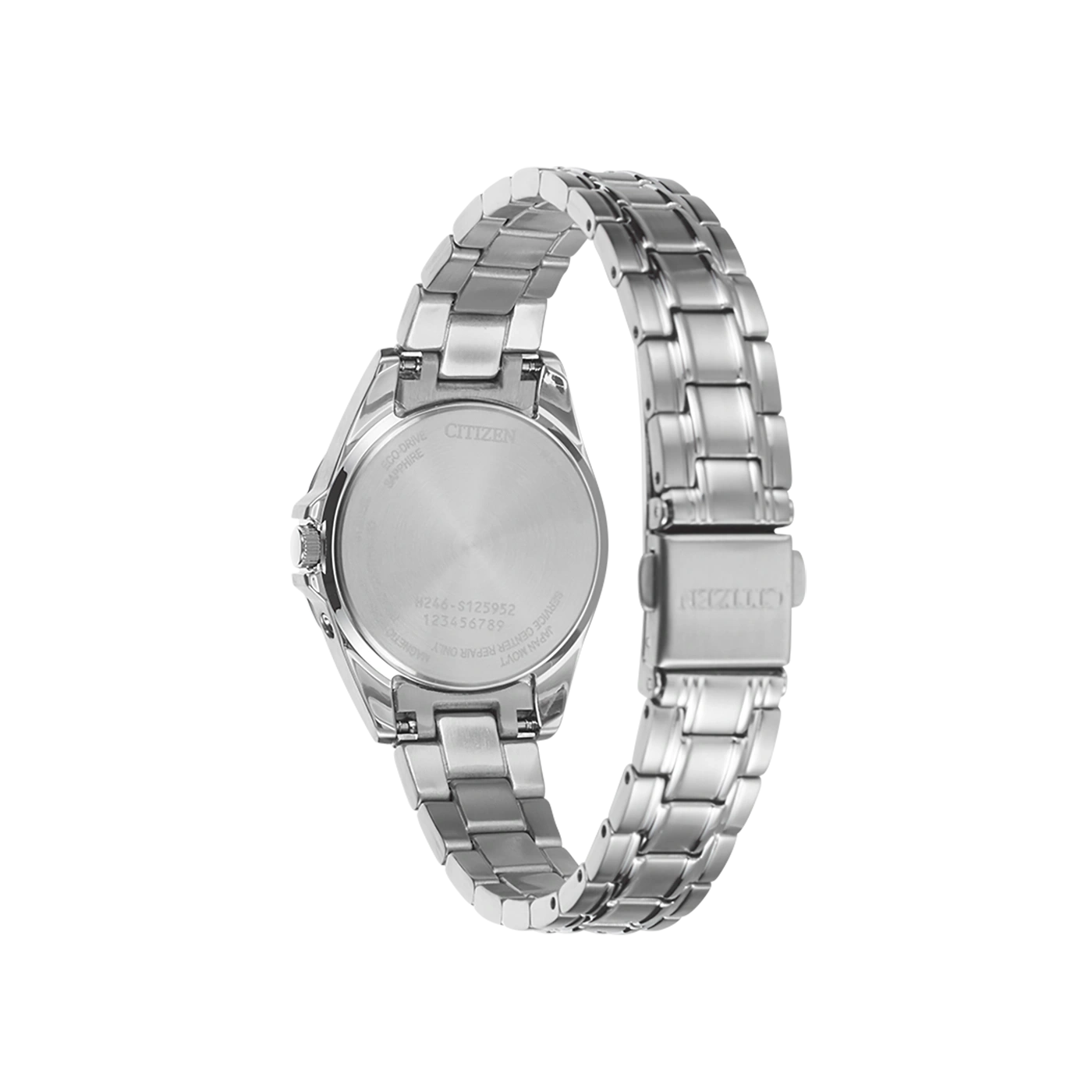 Citizen-Uhrrückseite, Edelstahl, Eco-Drive, Saphir, japanisches Uhrwerk, nur Reparatur.