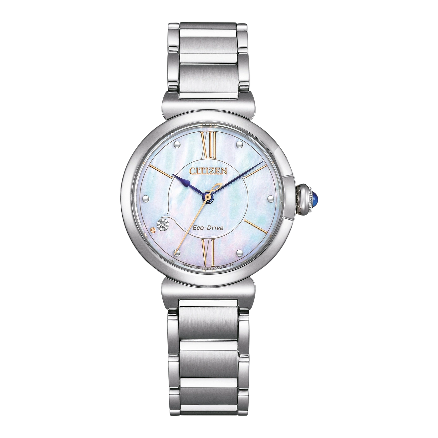 EM1070-83D Damen Edelstahl | perlmutt weiß | ø 29mm