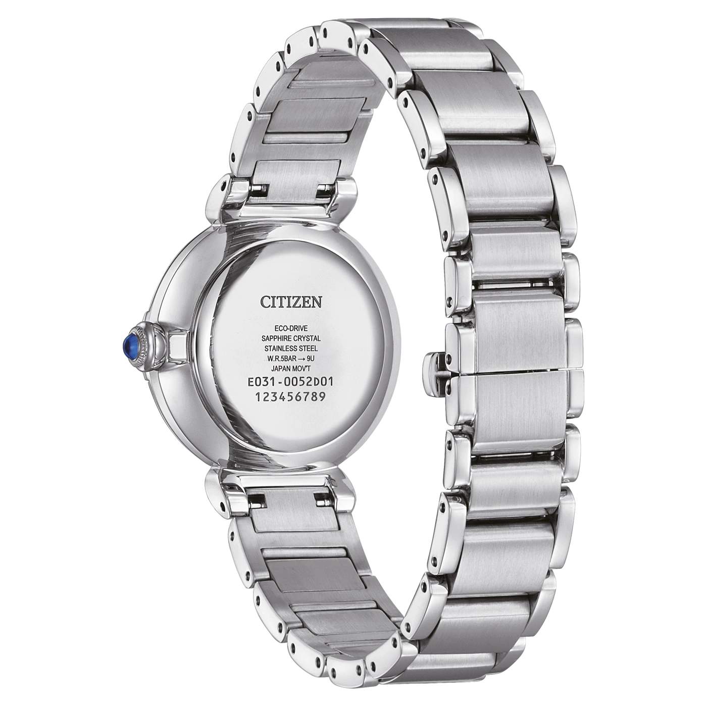 Citizen-Uhr mit Edelstahlband und Saphirglas, Eco-Drive-Technologie