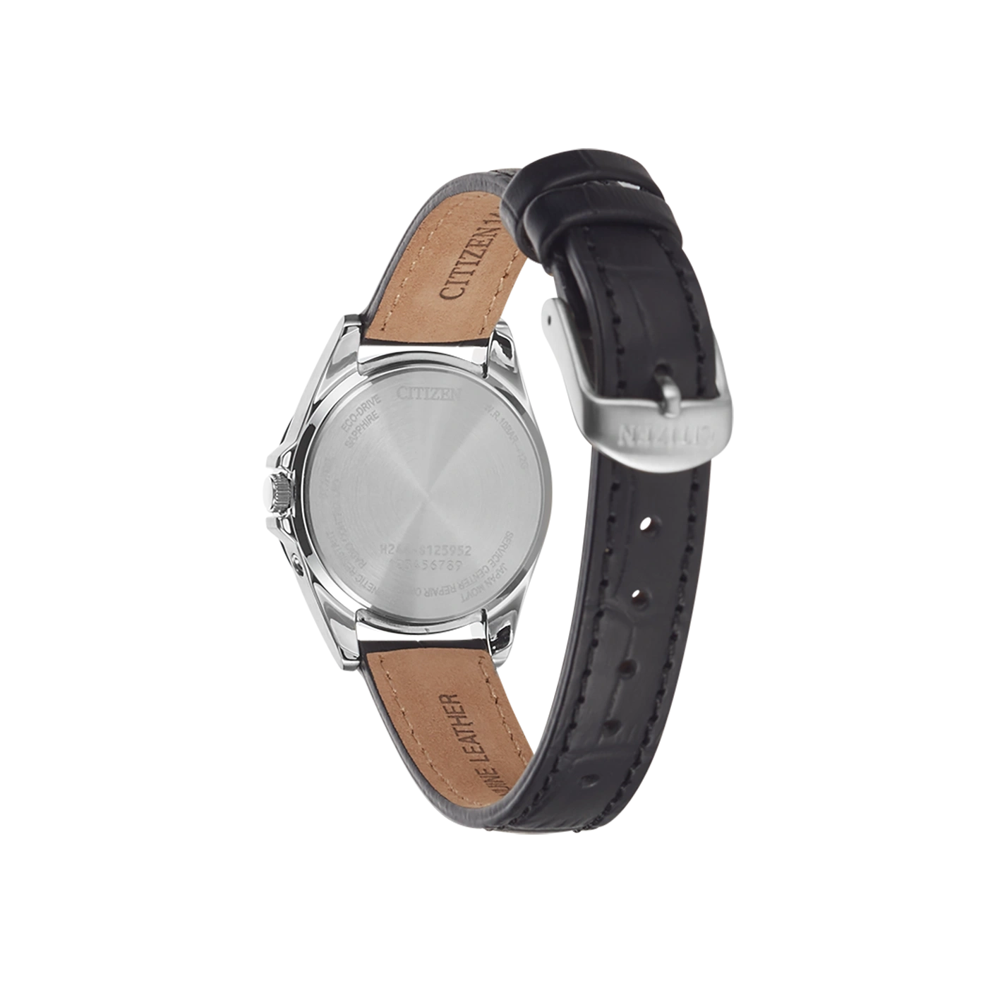 Citizen-Uhr, Lederarmband, Eco-Drive, Saphir, wasserdicht, japanisches Uhrwerk.