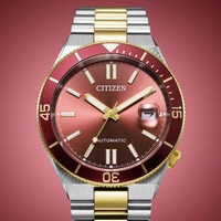 NJ0234-58X Herren Edelstahl rot ⌀ 40mm