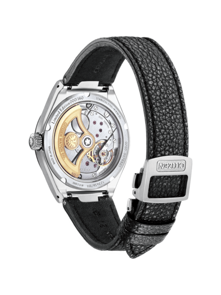 Citizen-Uhrrückseite mit Lederarmband, limitierte Auflage, Edelstahl-Lünette