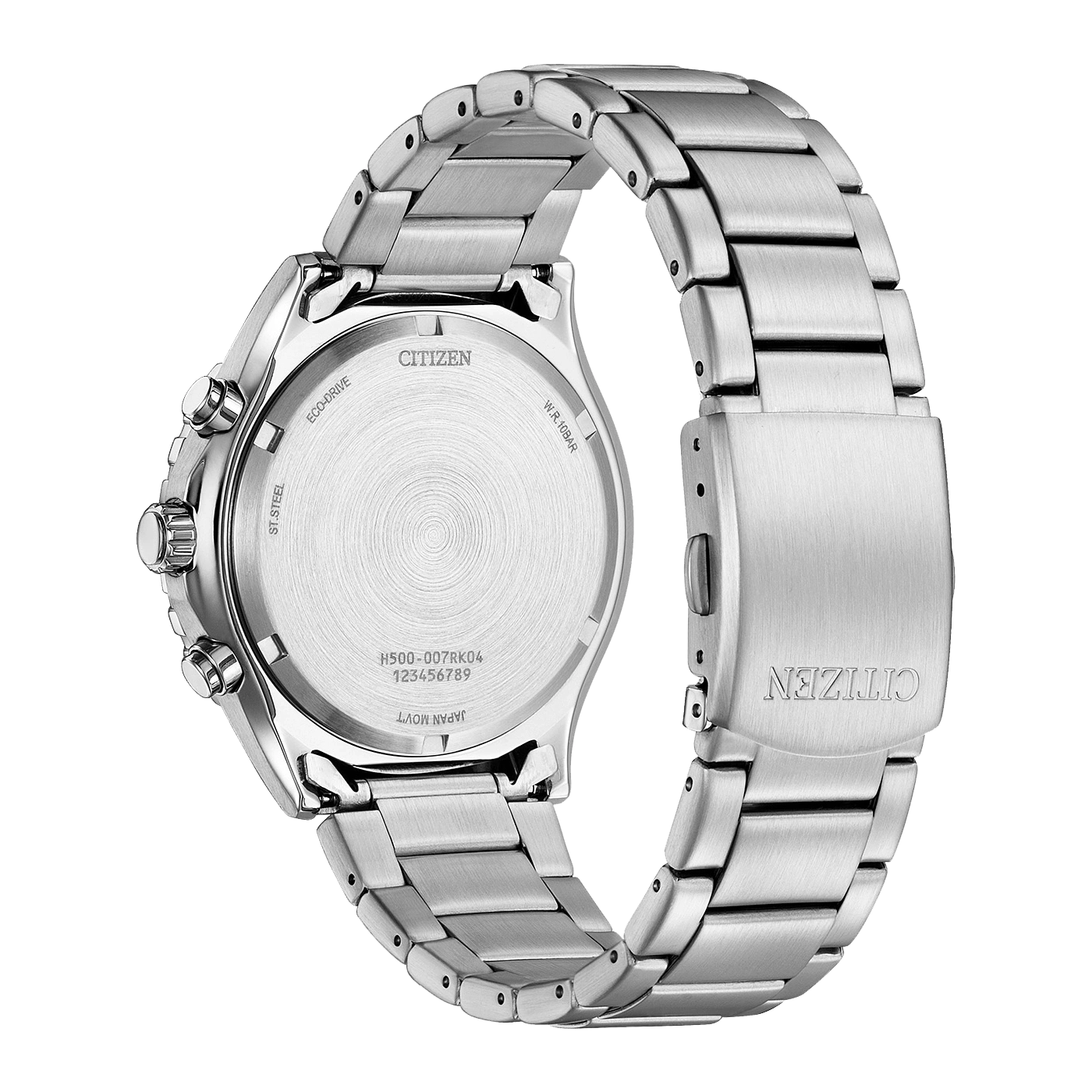 Citizen-Uhr, Edelstahl, Eco-Drive, W.R. 10BAR, Japan Movt, H500-007RK04, Armbanduhr
