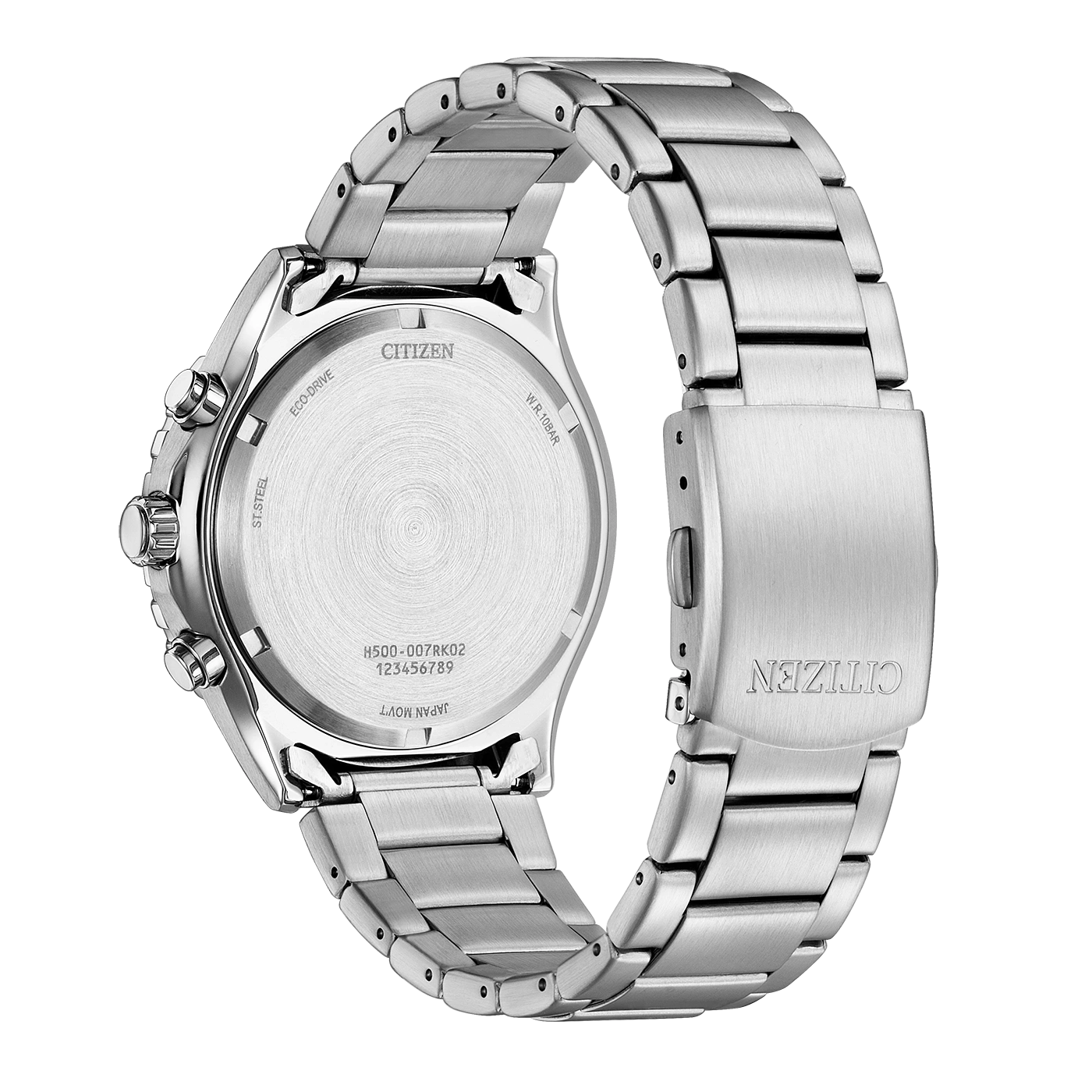 Citizen-Uhr, Edelstahl, Eco-Drive, W.R. 10BAR, Japan Movt, H500-007RK02