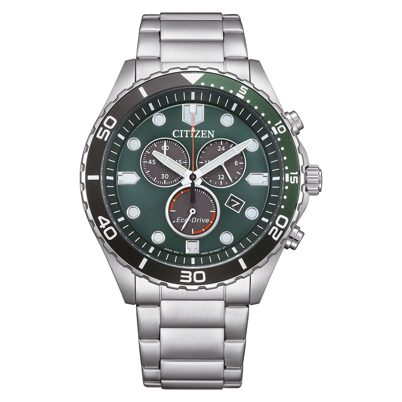 AT2561-81X Herren Edelstahl grün ø 43 41.5mm