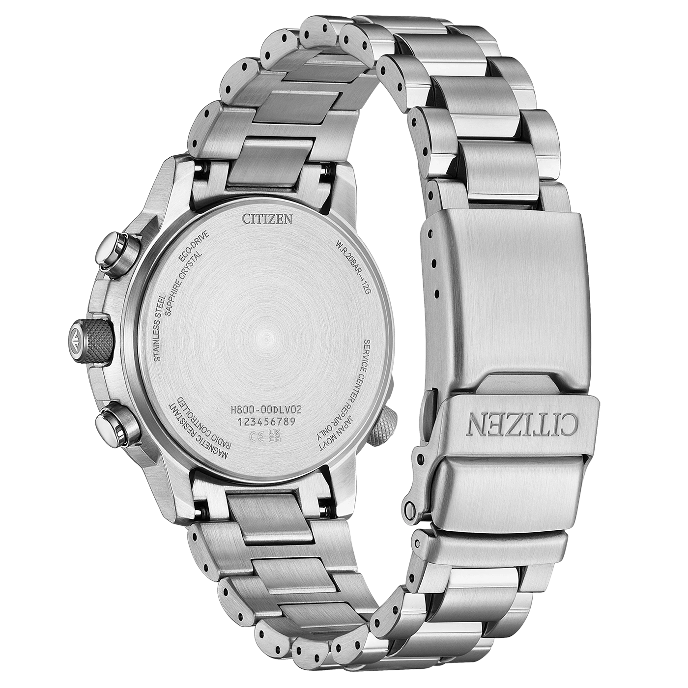 Citizen-Uhr, Edelstahl, Eco-Drive, Saphirglas, funkgesteuert, wasserdicht bis 20 bar