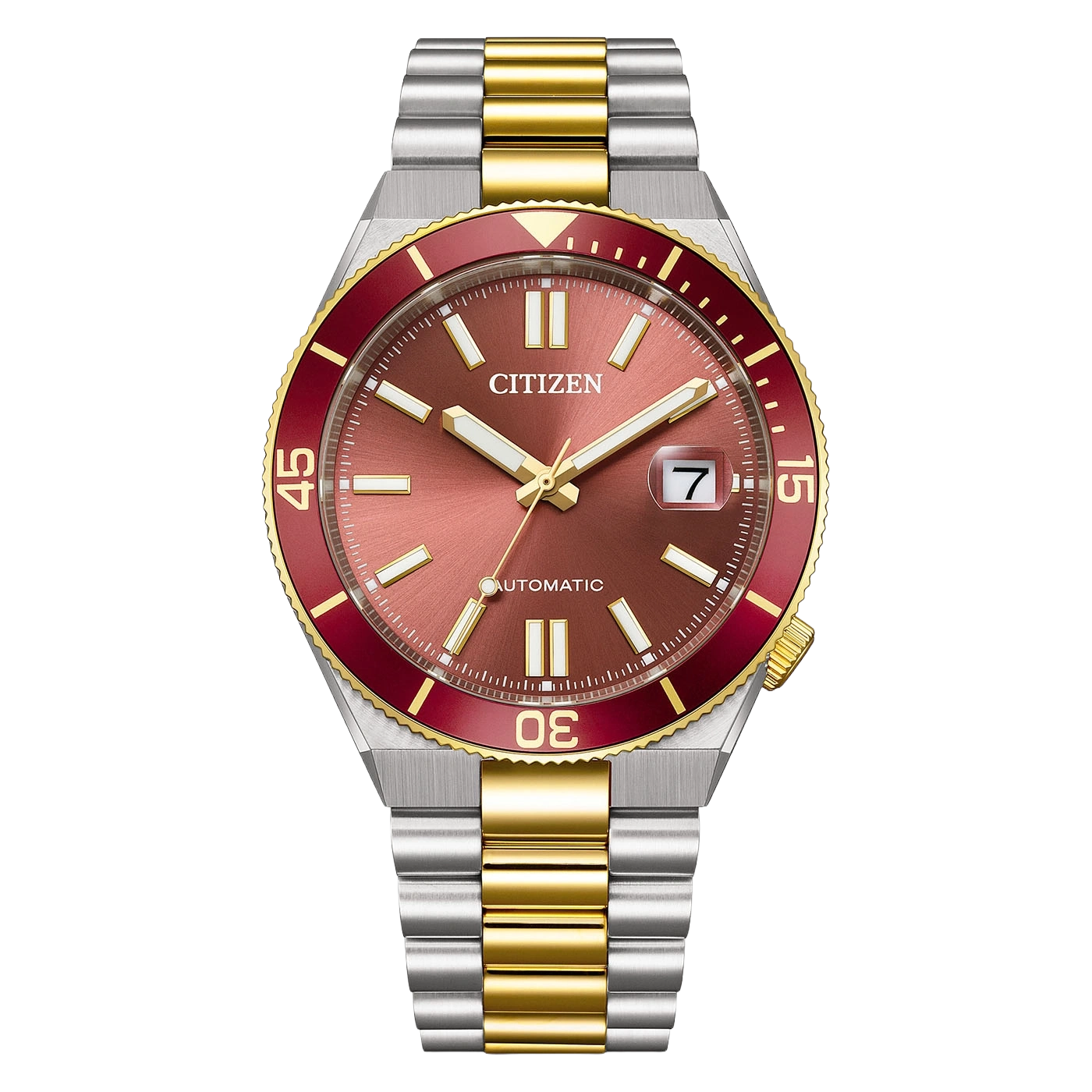 NJ0234-58X Herren Edelstahl | rot | ø 40mm