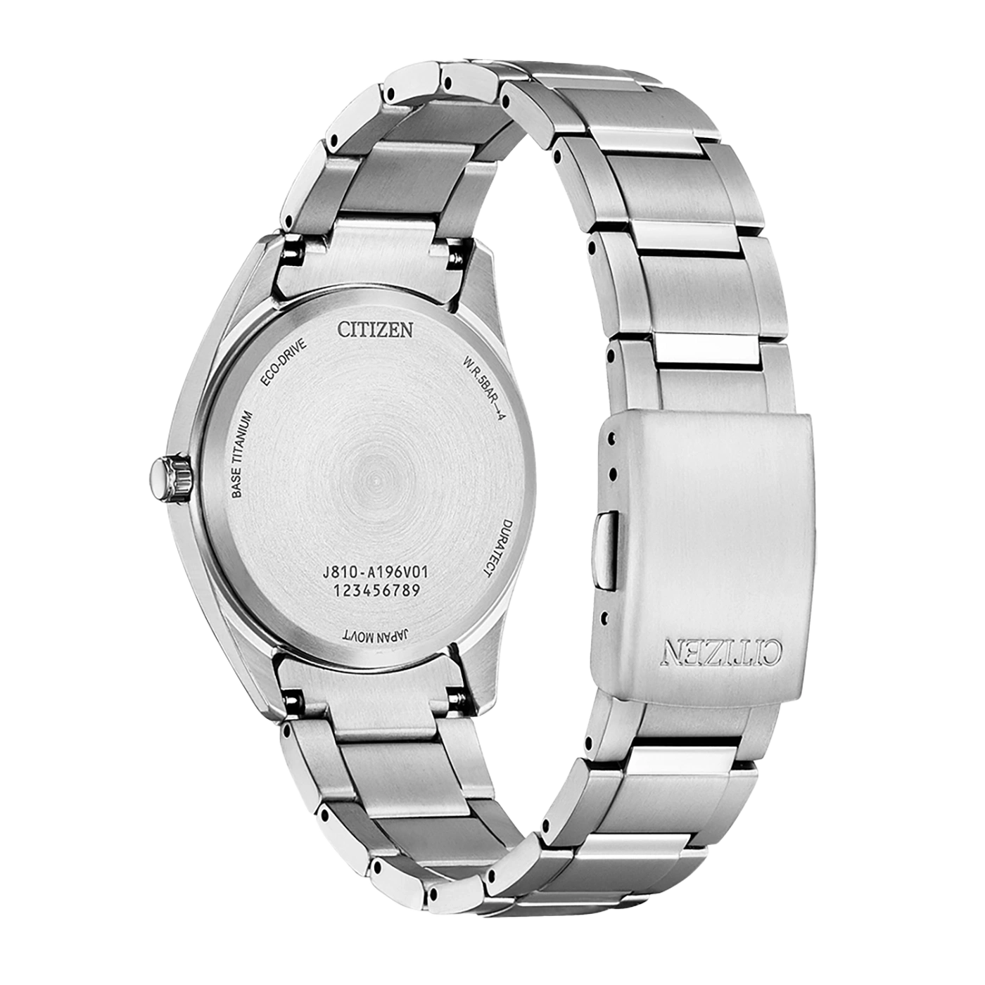 Citizen-Uhrrückseite, Titan, Eco-Drive, wasserdicht, japanisches Uhrwerk