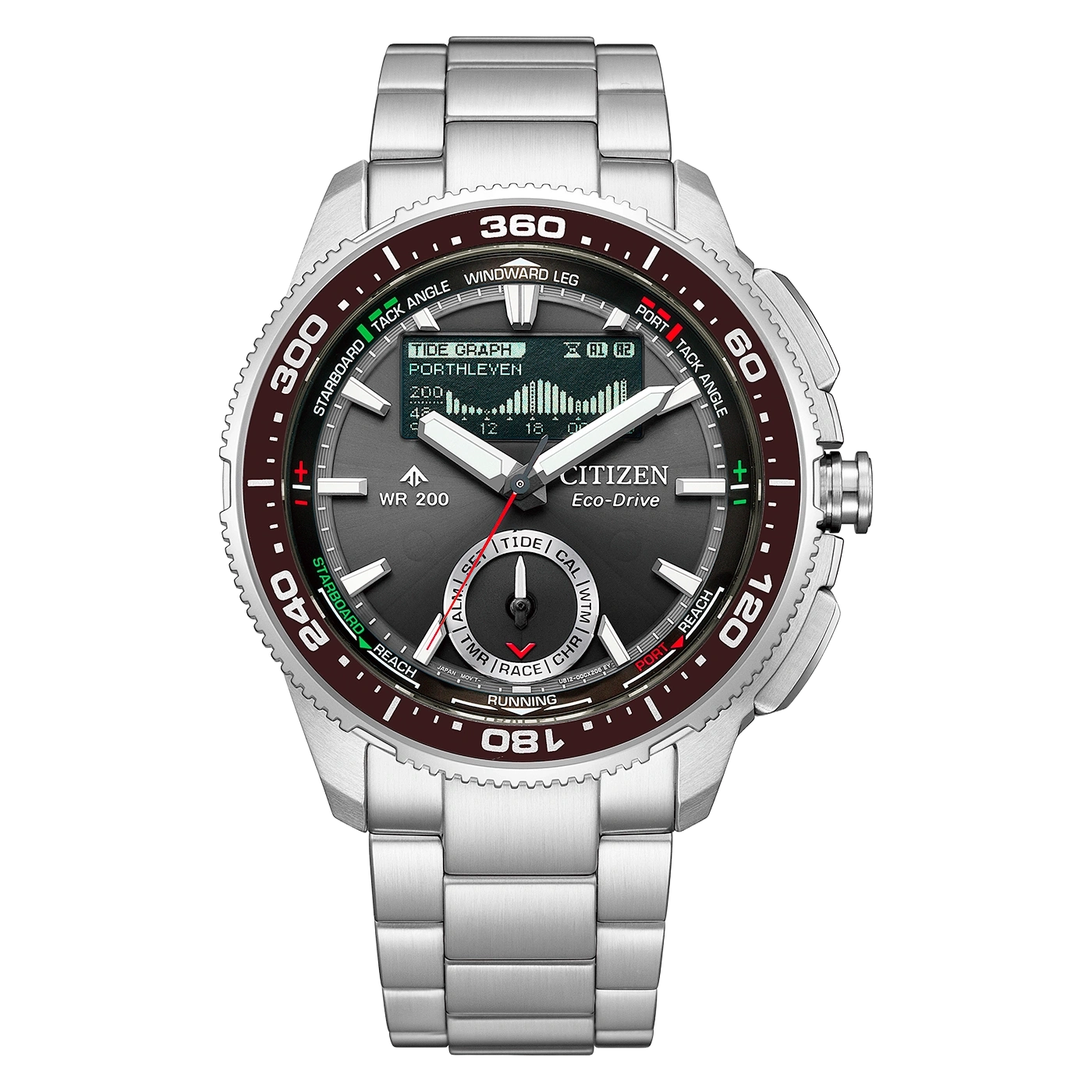 Citizen Eco-Drive Uhr mit Gezeitenanzeige.